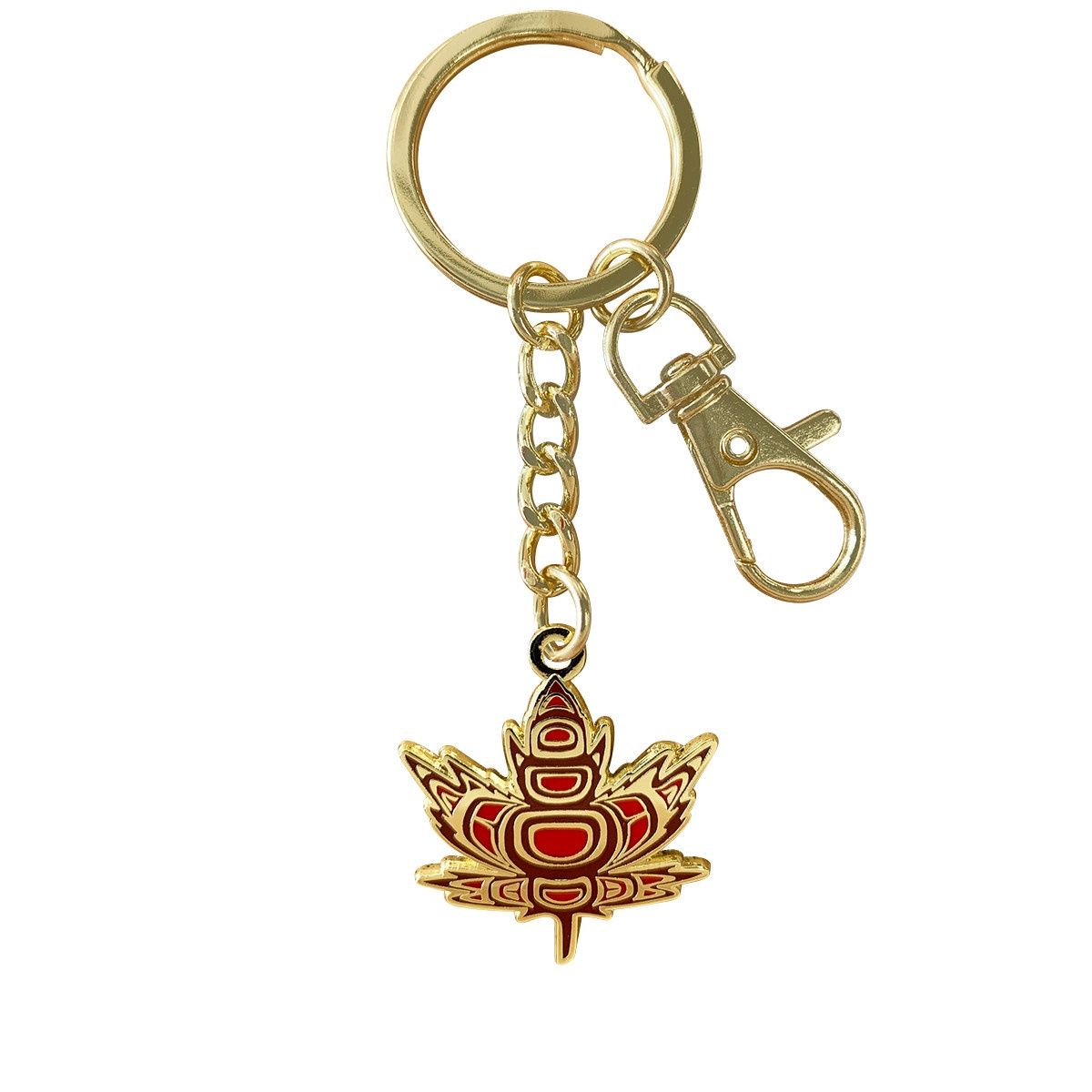 Native Northwest Enamel Keychain, Style: Indigenous Maple