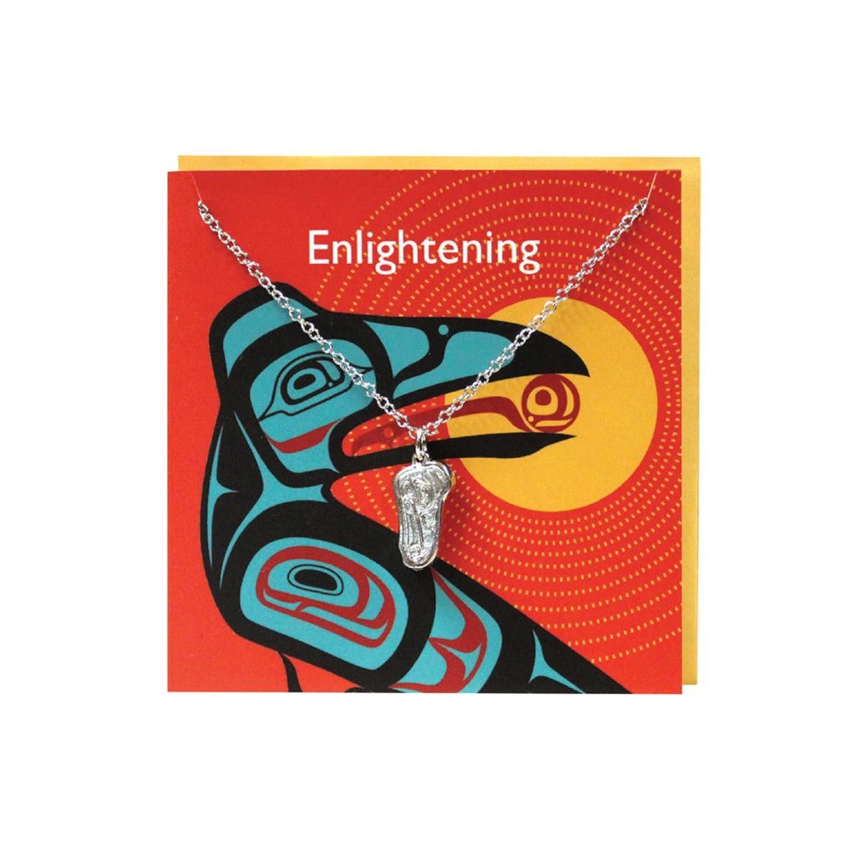 Native Northwest Pewter Charm Greeting Card, Style: Enlightening