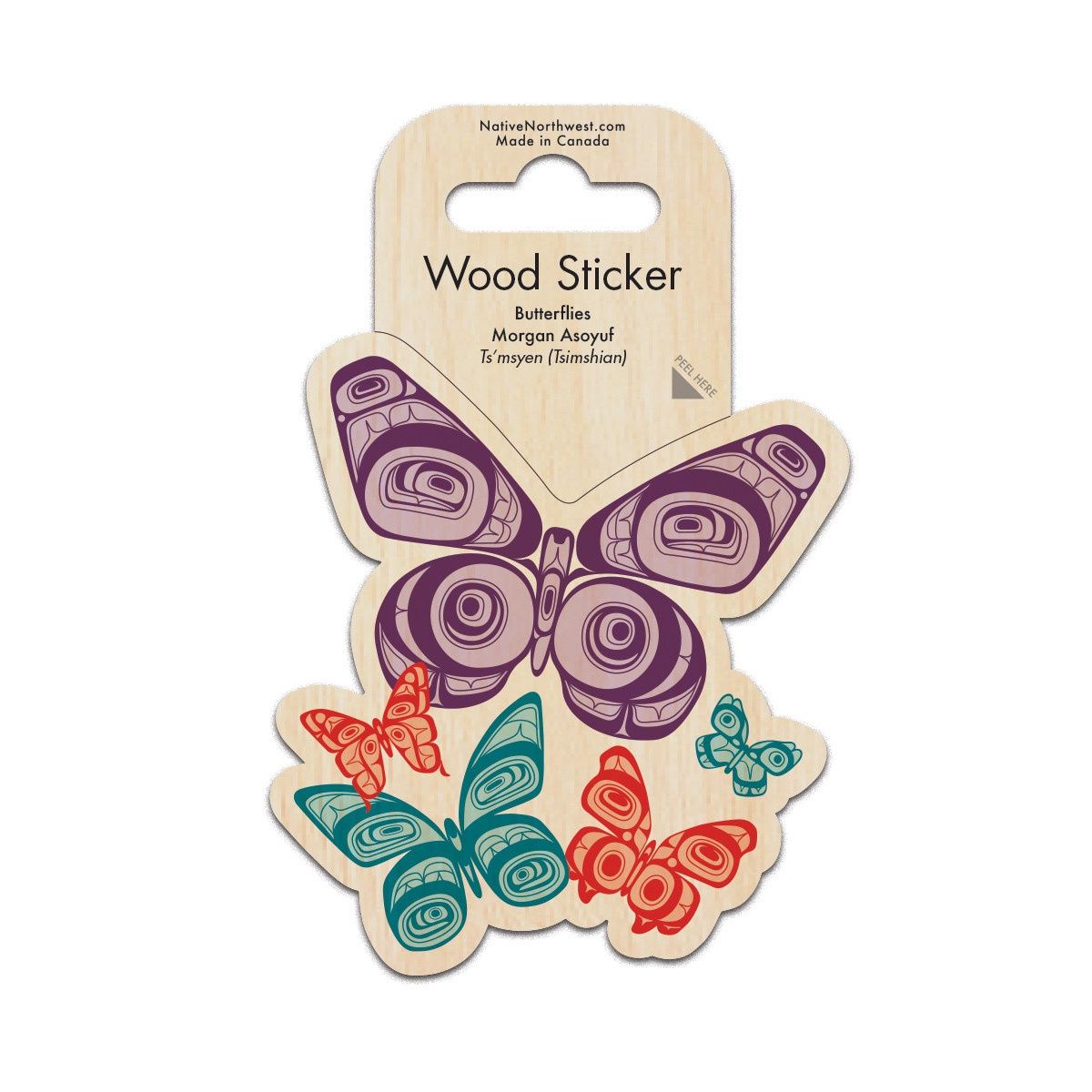 Assorted Wooden Sticker, Variant: Butterflies- Morgan Asoyuf