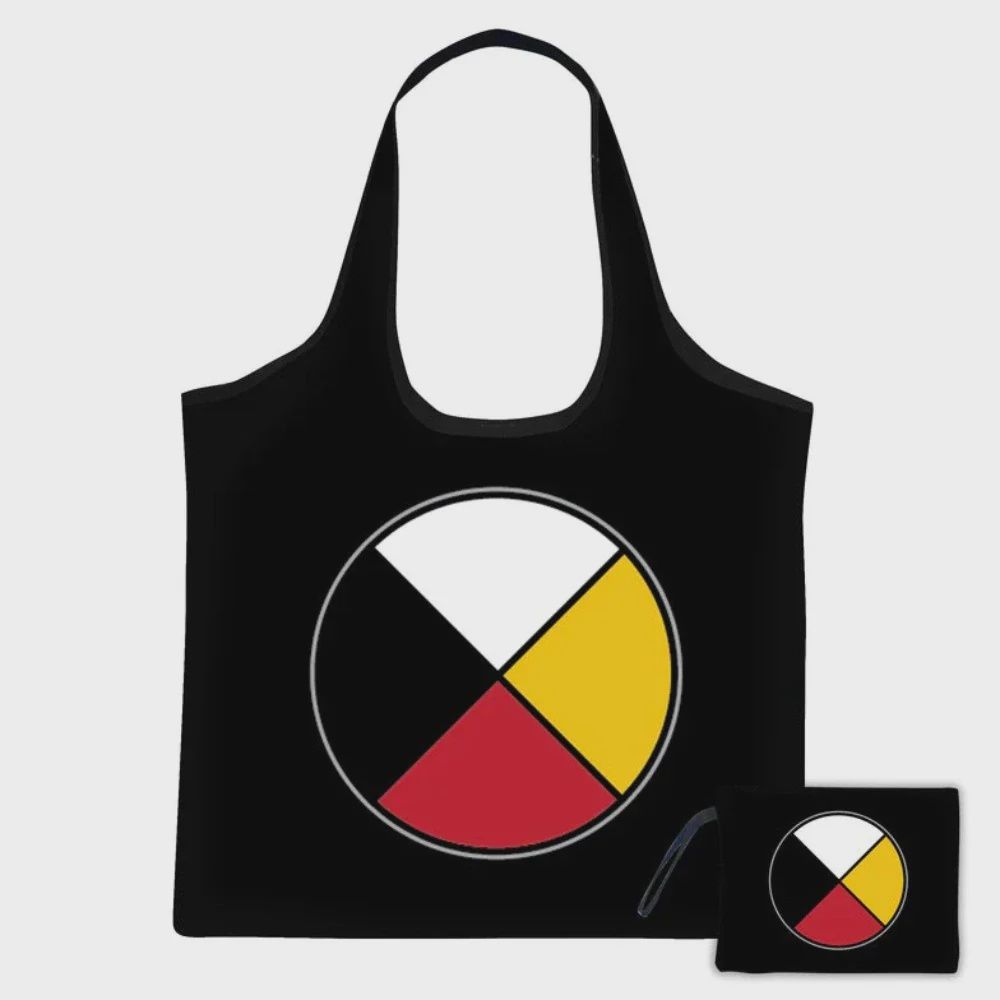 Reusable Eco Shopping Bag, Style: Medicine Wheel