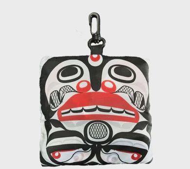 Travel Laundry Bag Killer Whale Crosshatch