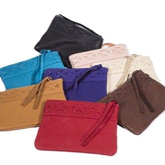 Deerskin Coin Purse With Deco Trim