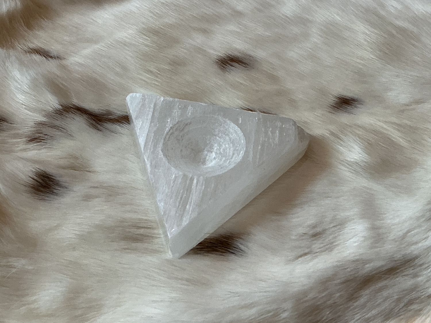 Selenite Candle Holder