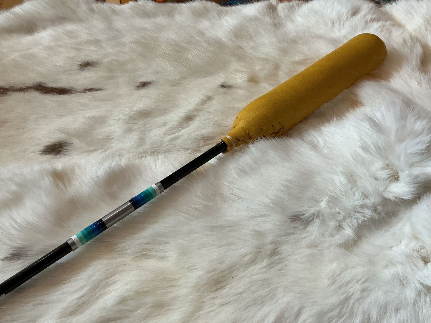 Lond Drum Sticks, Style: Tan Leather/Teal