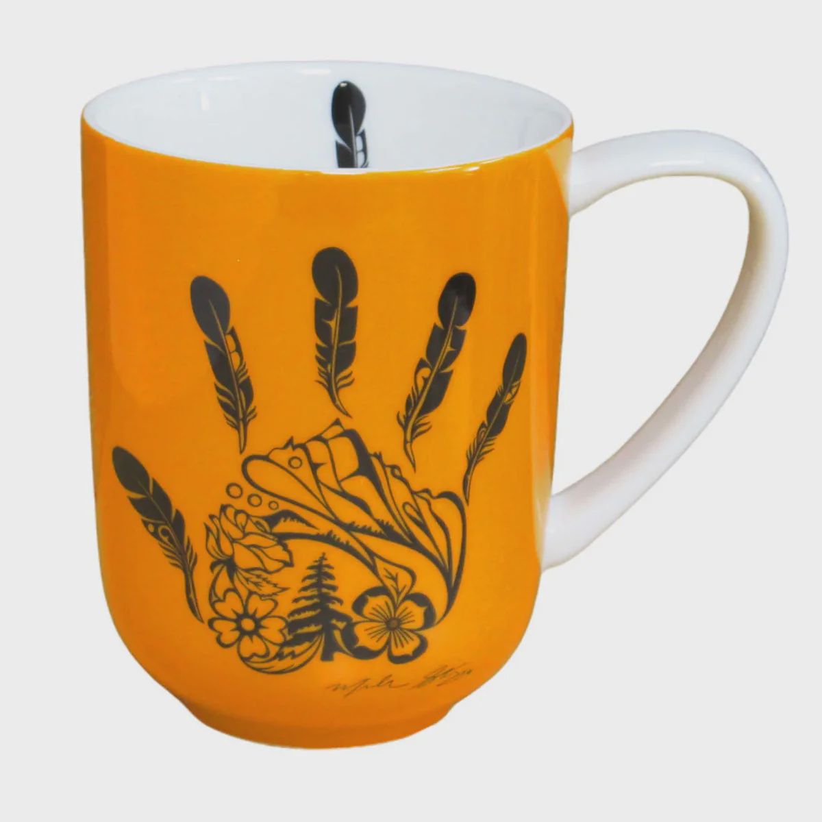 Oscardo Fine Porcelain Mug, Design: Gitxsan Hand- Michelle Stoney