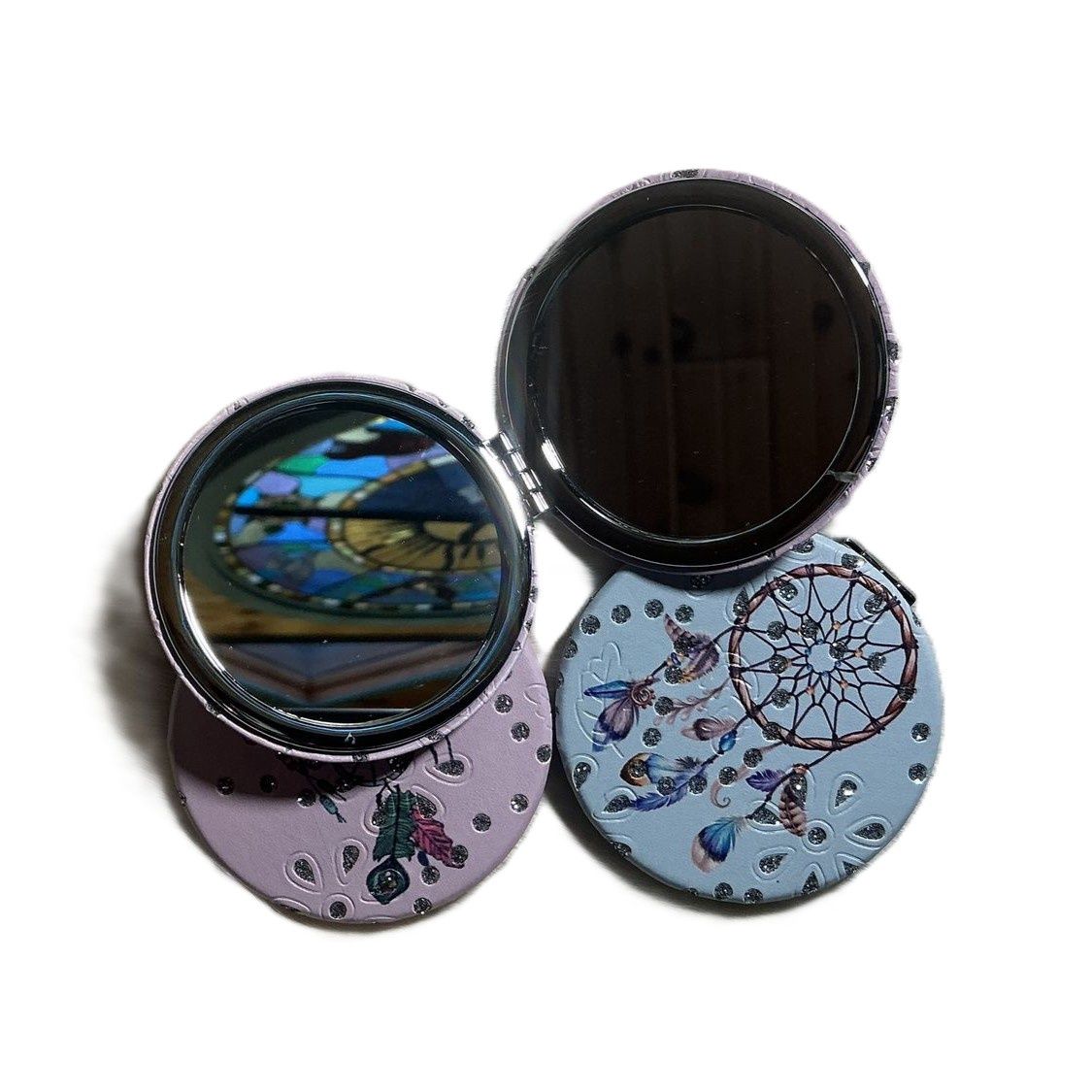 Compact Mirror Dreamcatcher Round