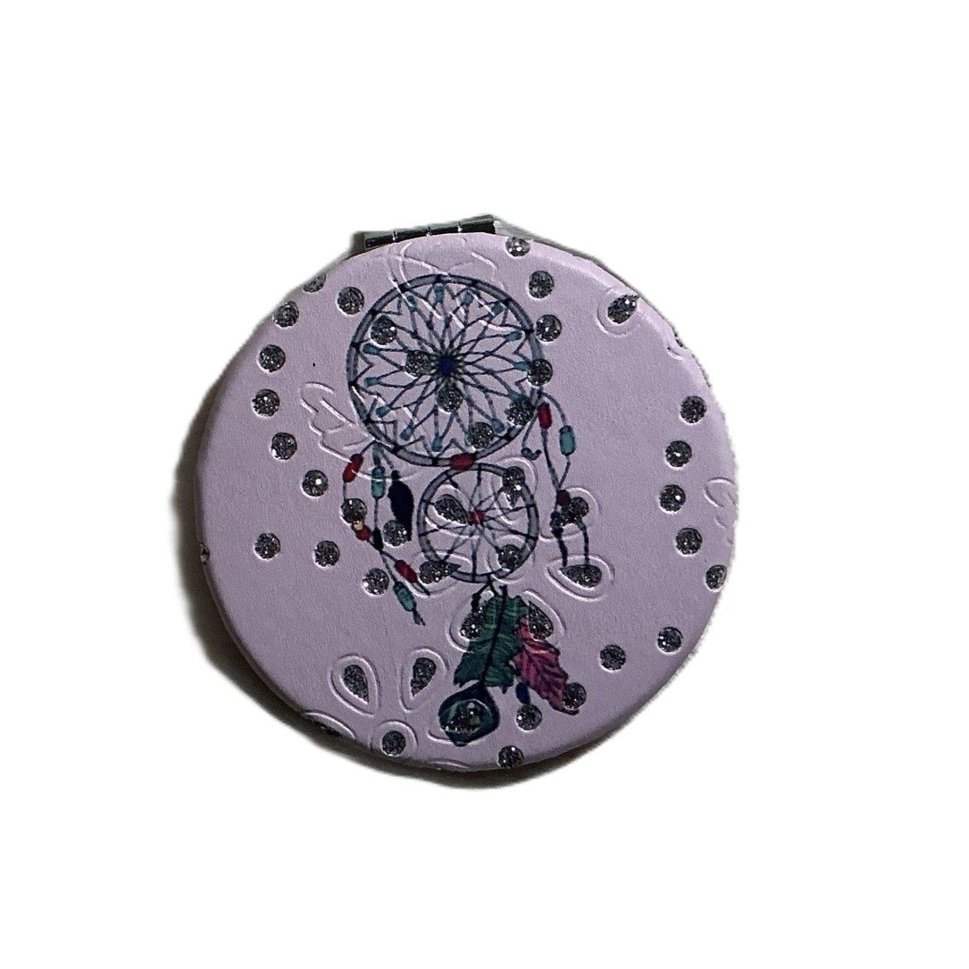 Compact Mirror Dreamcatcher Round, Colorway: Pink