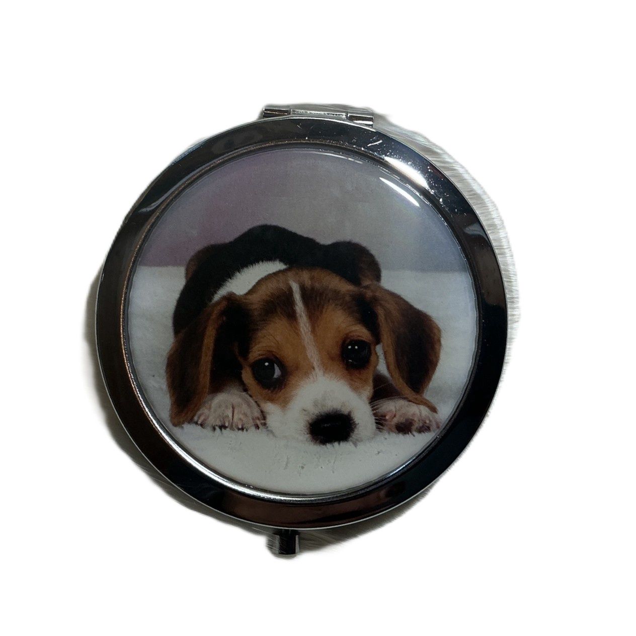 Compact Mirror Assorted Animal Picture, Design: Puppy