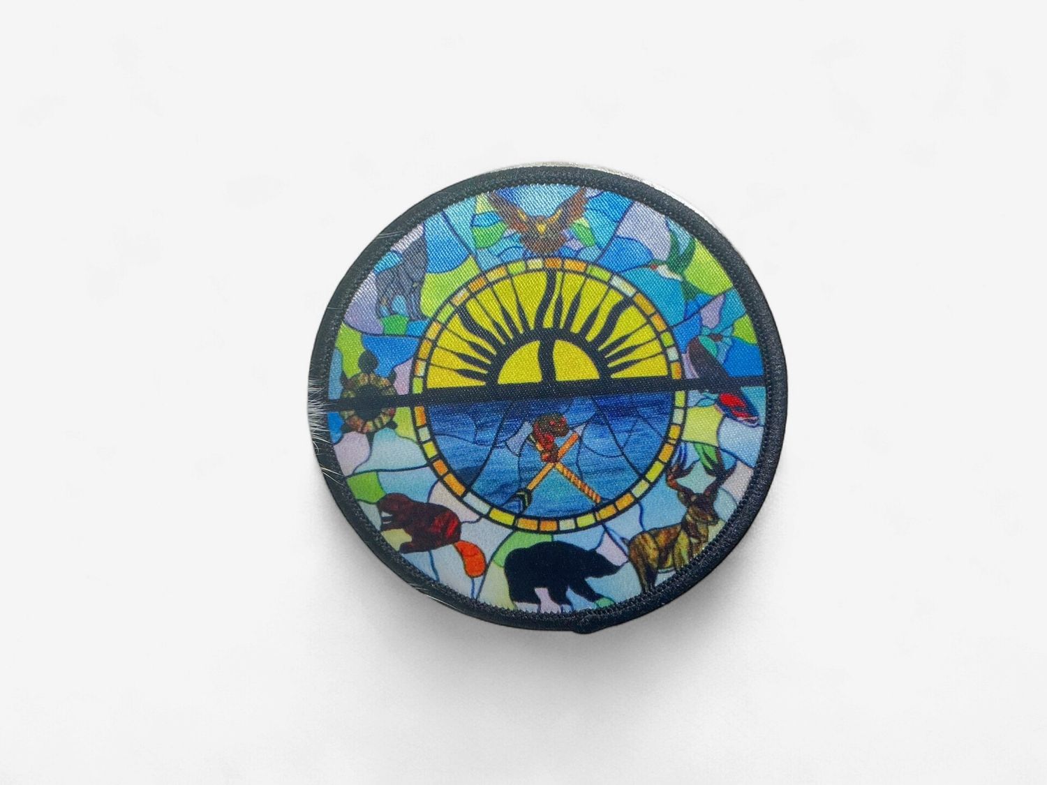 Iron On Patch - SRFN Stain Glass Design