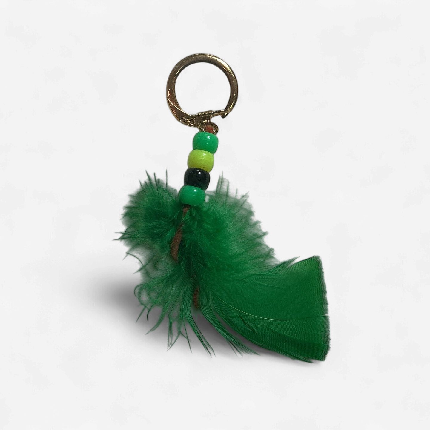 Keychain - Beads and Feathers