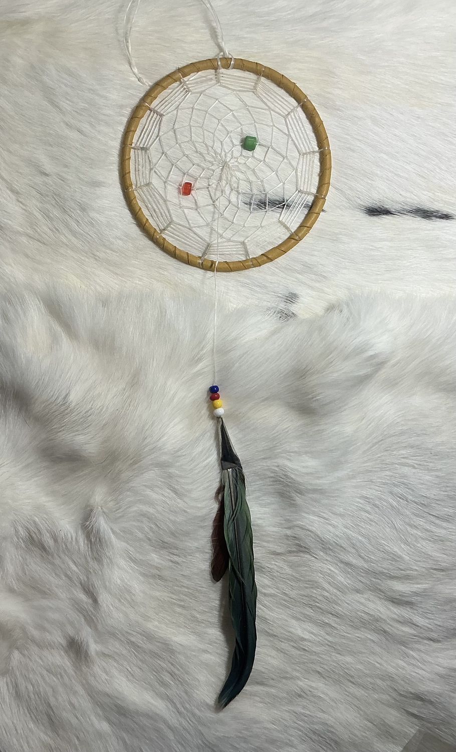 Traditional Style Dreamcatcher 4’, Colorway: Tan Leather Wrap