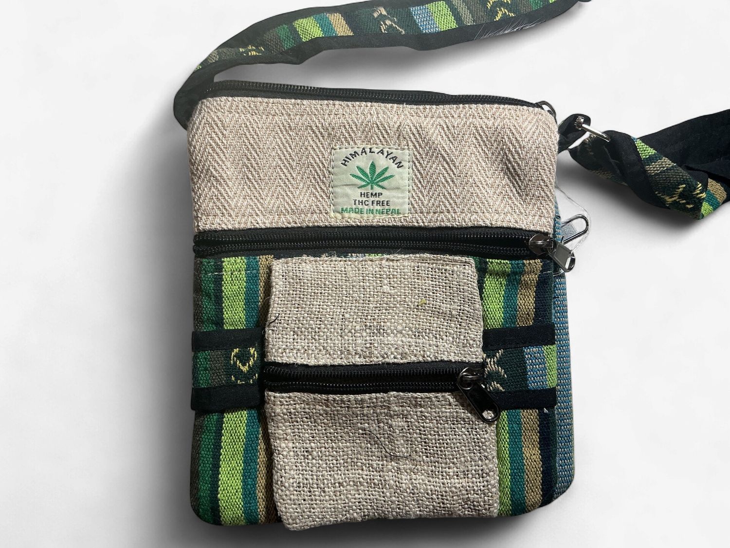 Himalayan Hemp Crossbody Bag Large, Style: #1