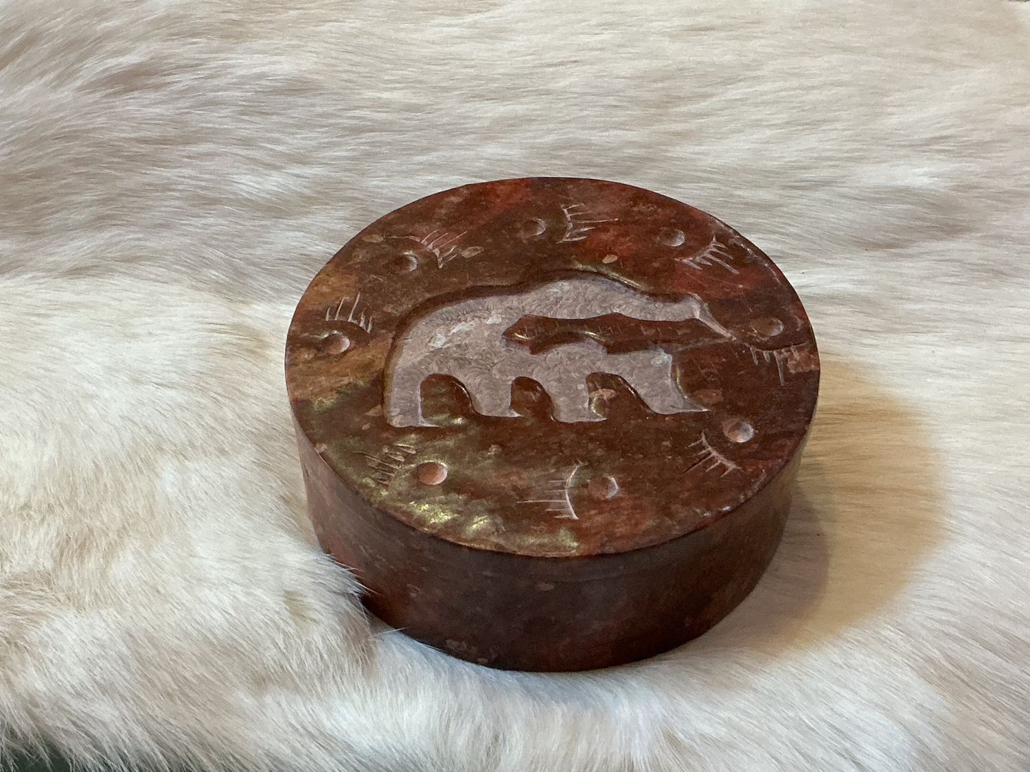 Stone Engraved Soap Boxes, Style: Red-  Circle