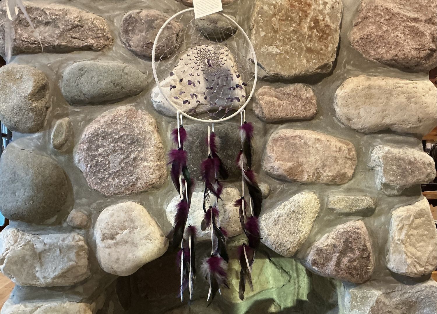 Dream Catcher- Purple Feathers &amp; Gemstone