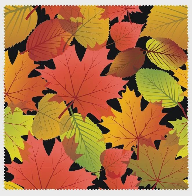 Oscardo Glass Cleaner Microfibre Cloth, Design: Fall Leaves