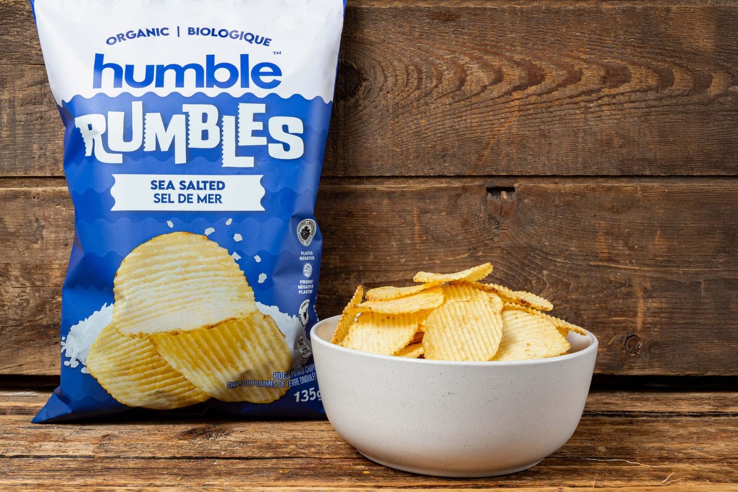 Humble Rumbles Organic Ridged Potato Chips 135g