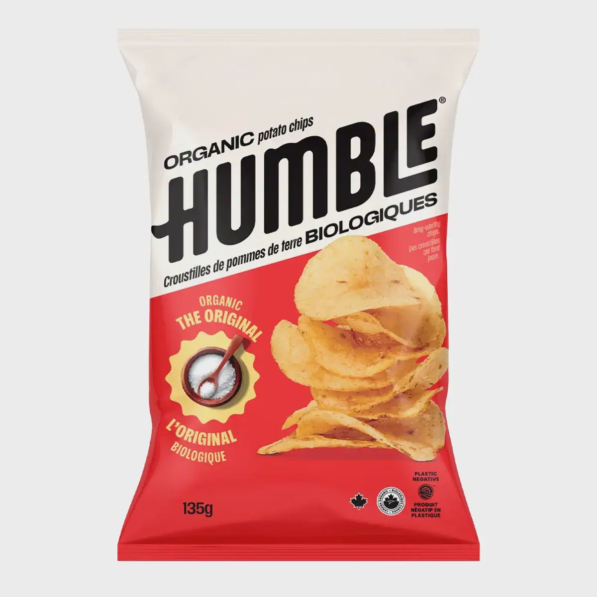 Humbles Organic Potato Chips 135g, Flavour: The Original