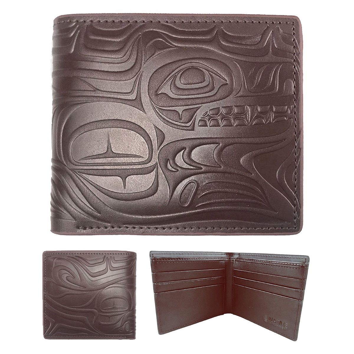 Leather Embossed Wallet, Style: Spirit Wolf- Paul Windsor