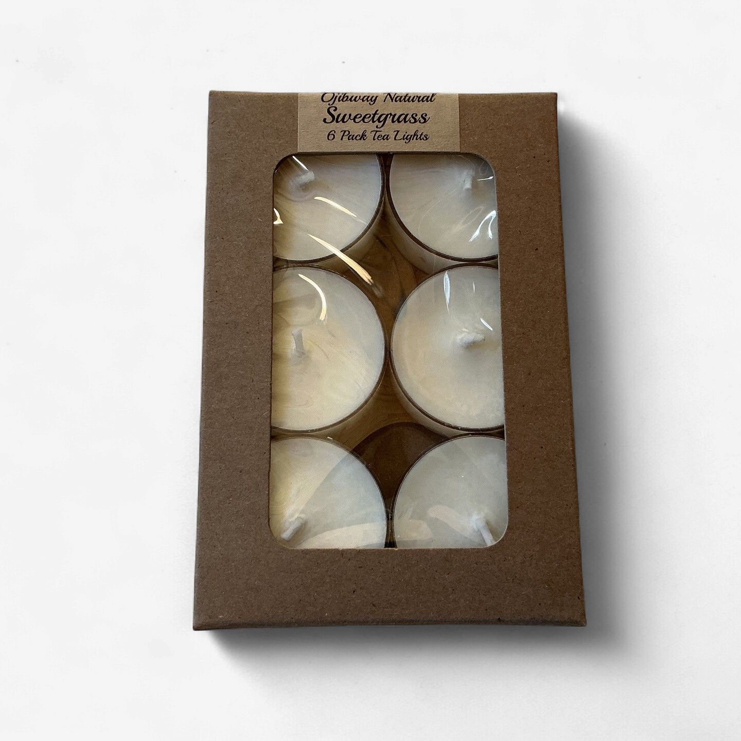 Ojibway Natural Tealight, Scent: Sweetgrass