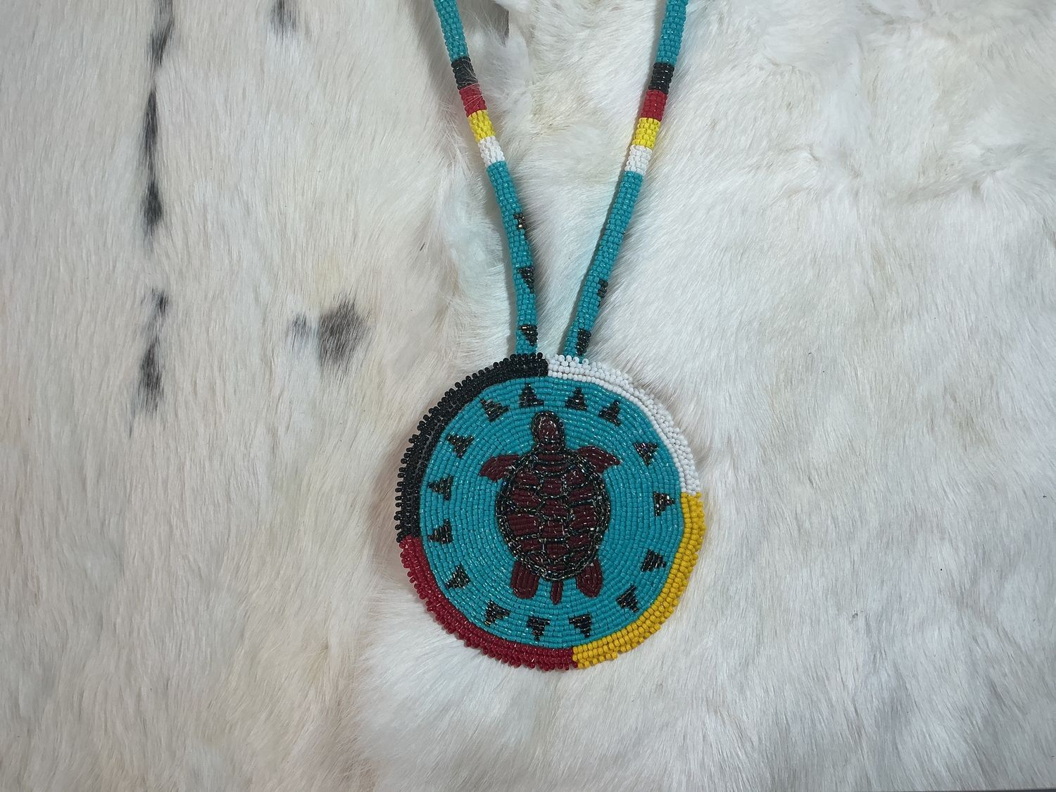 Medallion Turtle Turquoise 4 Directions