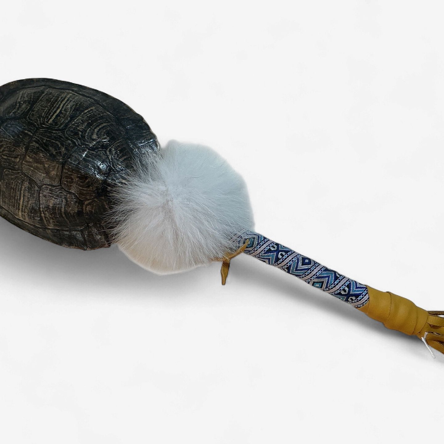 Turtle Shell Rattle with Blue/Pink Handle