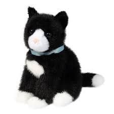 Douglas The Cuddle Toy Mini Plushie, Style: Black &amp; White Cat