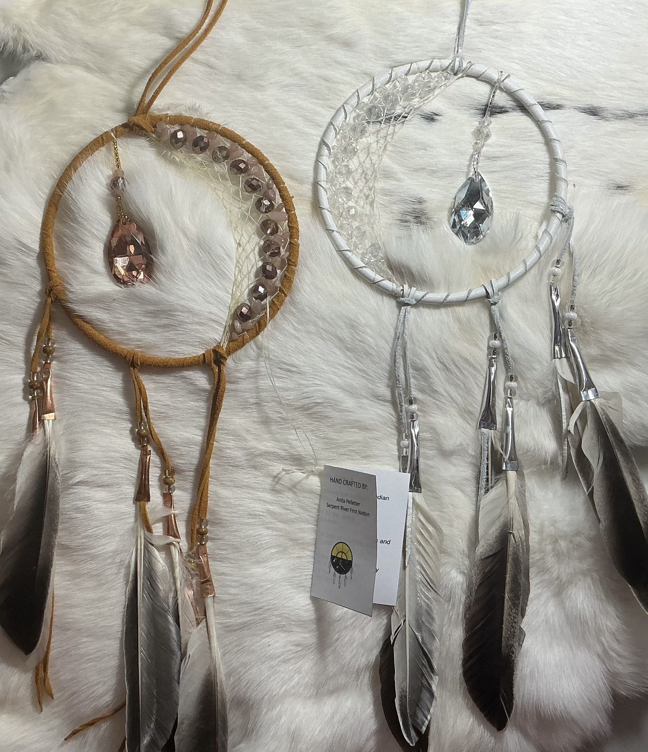 Dreamcatcher 5” Crescent Moon Design by Anita Pelletier