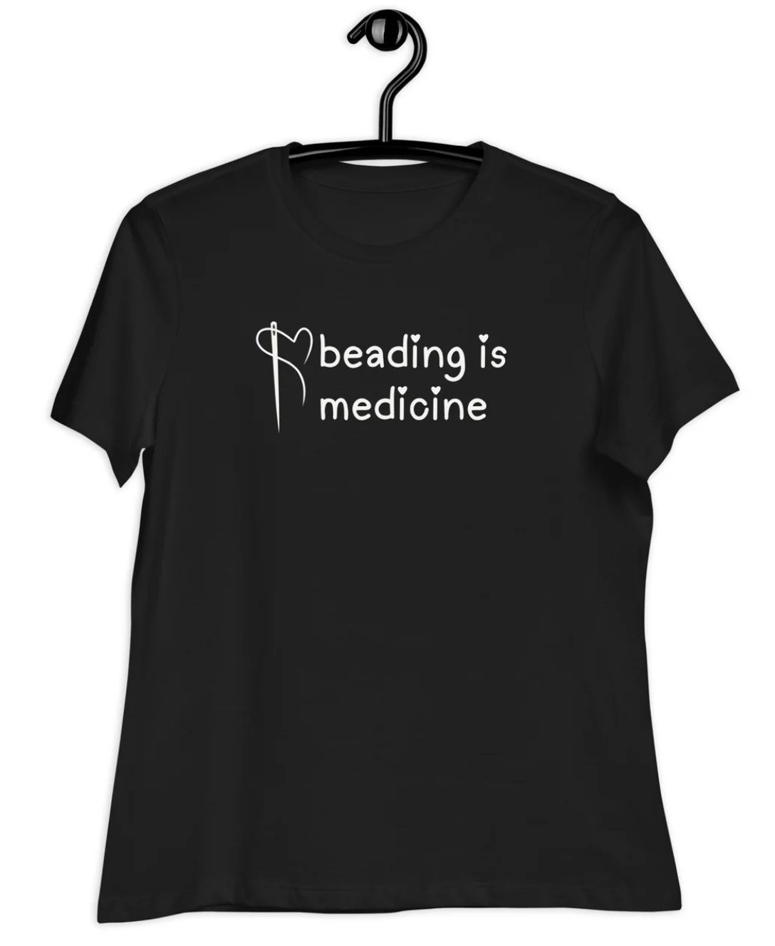 Rez Life Beading Is Medicine Tee