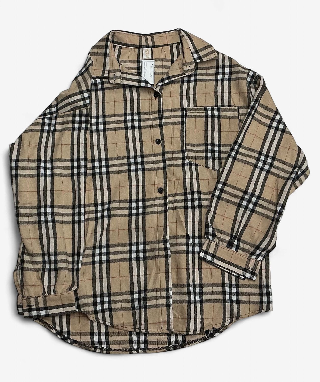 Beige Plaid Flannel