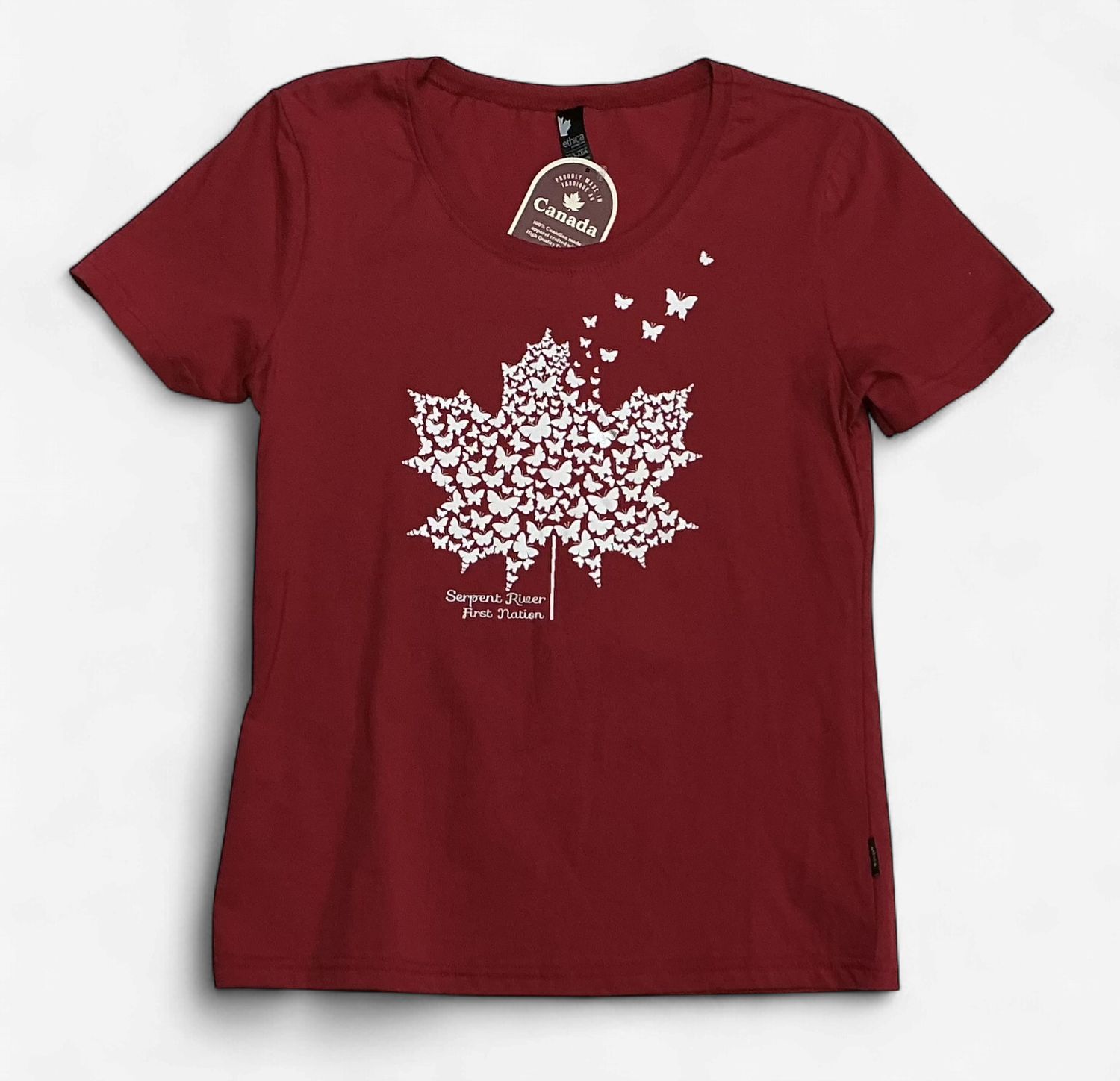 Butterflies Women’s Graphic Tee, Color: Red, Size: Small