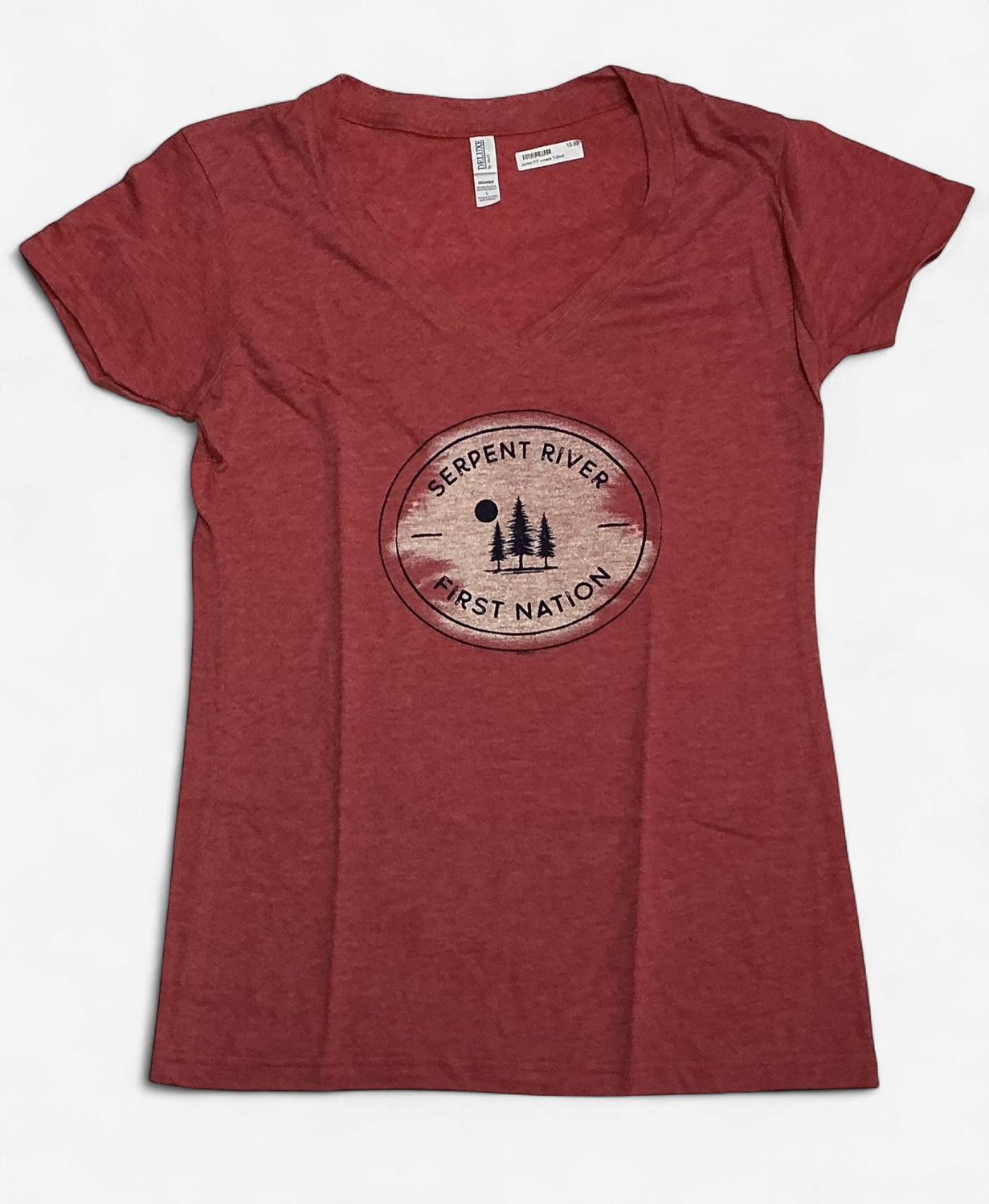 Junior Fit V-Neck SRFN Emblem Shirt