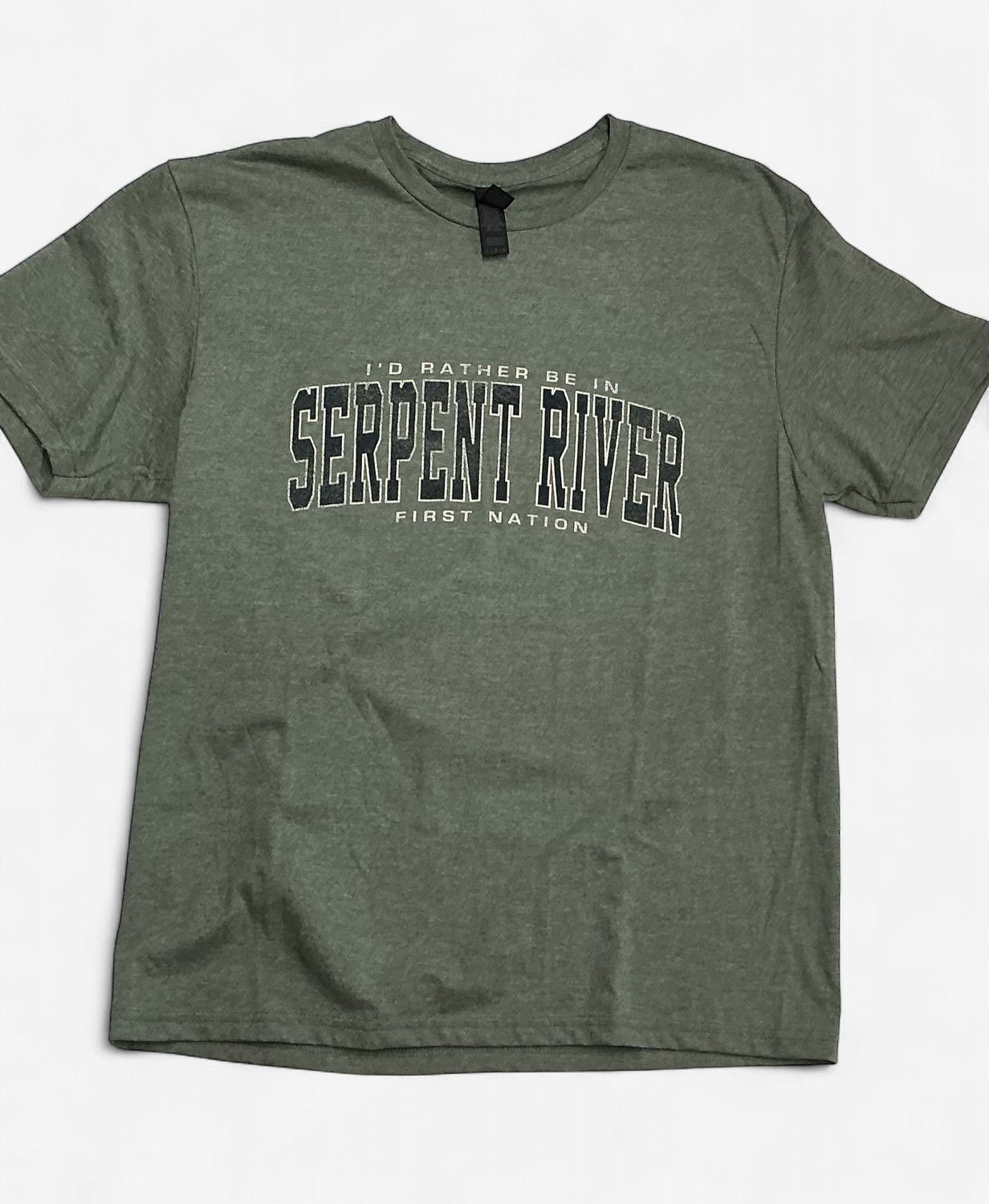 I’d Rather Be In Serpent River Tee, Color: Green