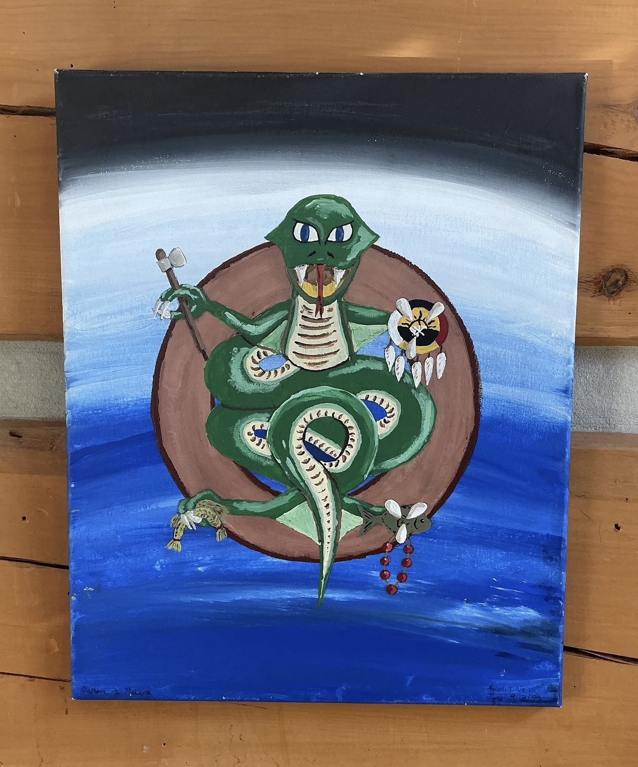 Serpent Painting by Aaron Neiva O/C