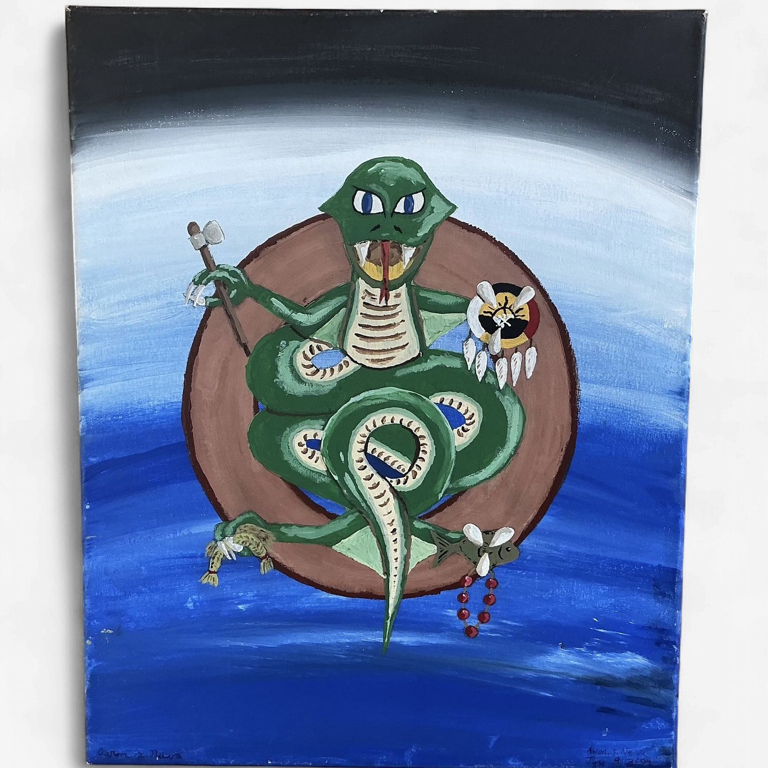 Serpent Painting by Aaron Neiva O/C