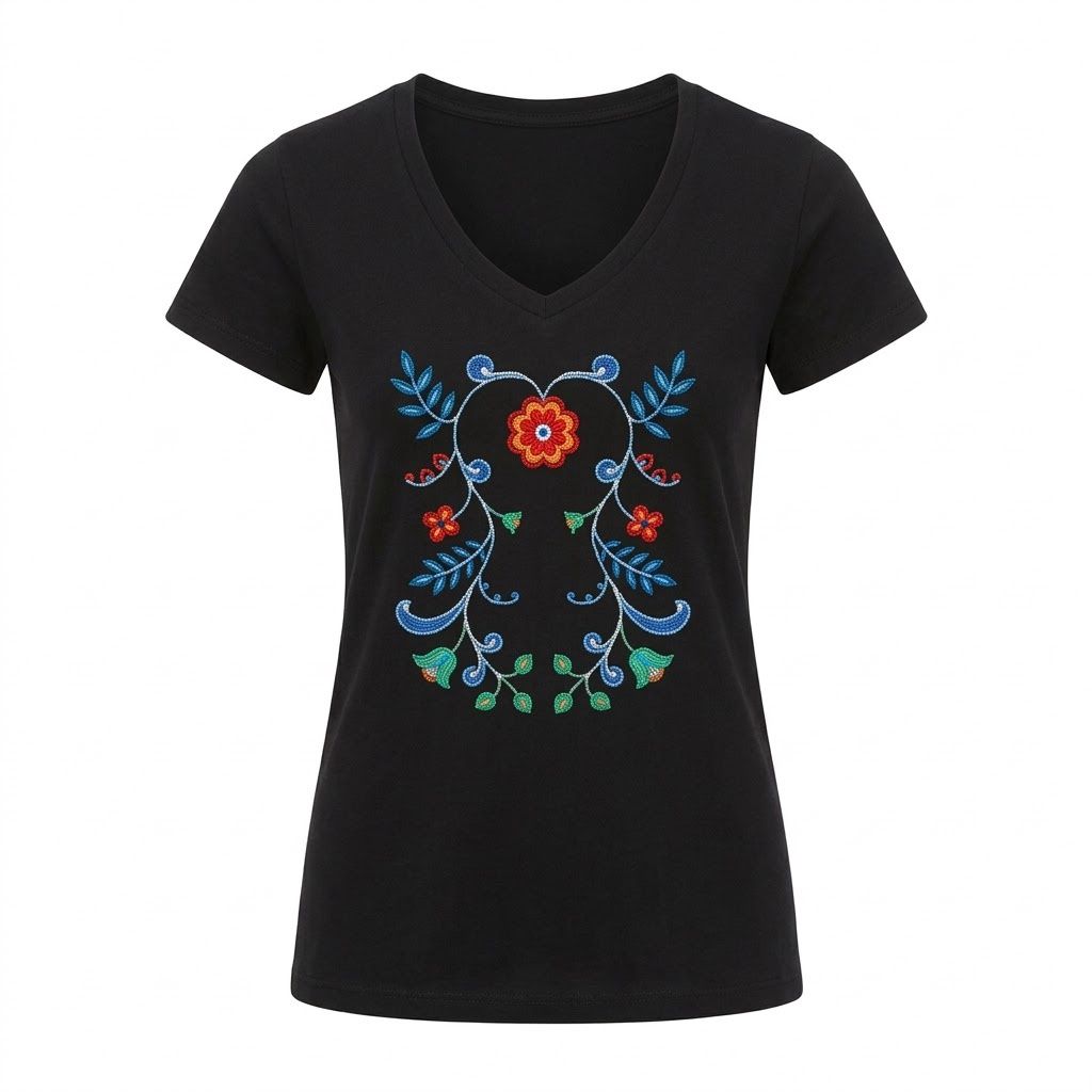Women’s V-Neck Tee Honouring Our Life Givers- Sharifah Marsden, Sizes: Small