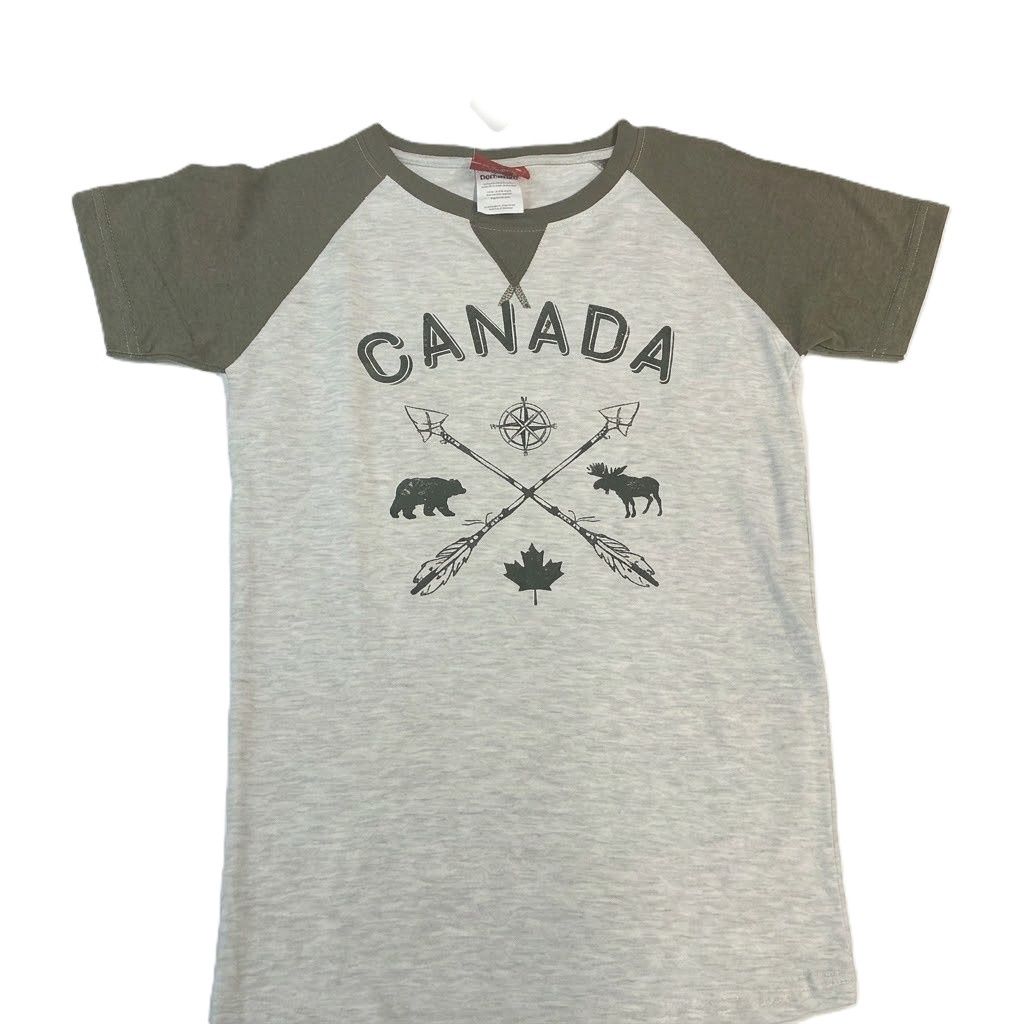 Canada Two-Tone T-Shirt Olive &amp; Grey