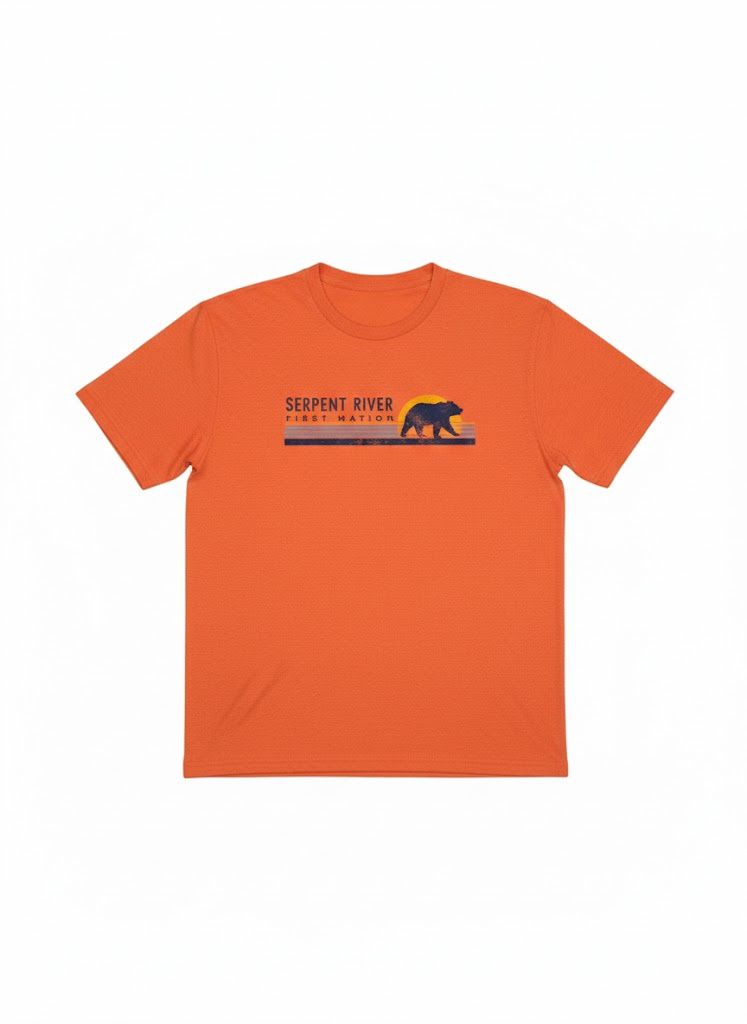 Flashback Bear SRFN Tee, Color: Orange, Size: Large