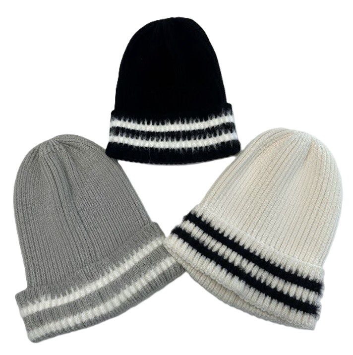 Stripe Fold-Over Toque