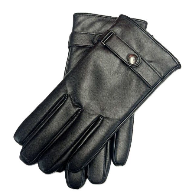 Button Pleather Glove