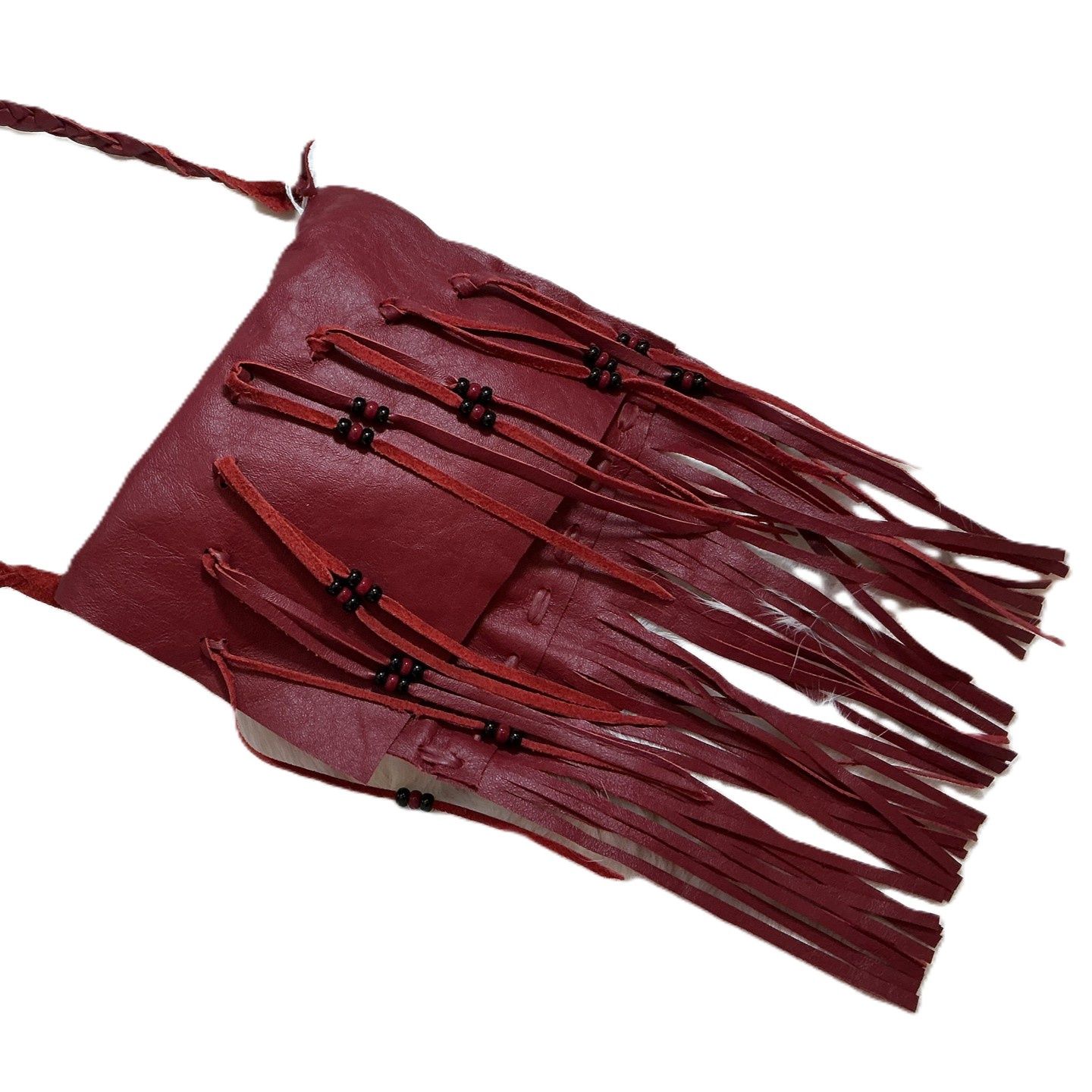 Red Handmade Leather Purse