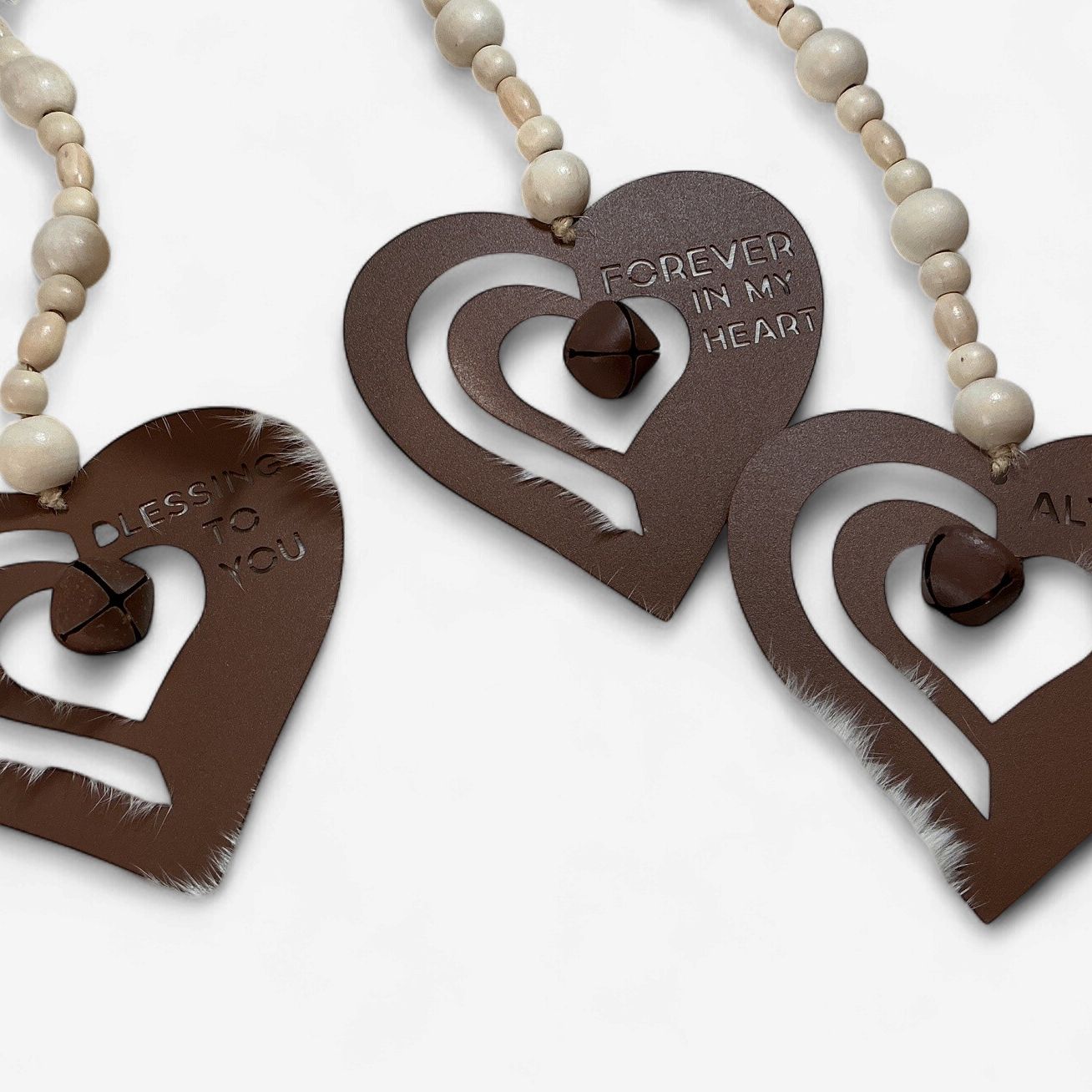Laser Cut Heart Wind Chime