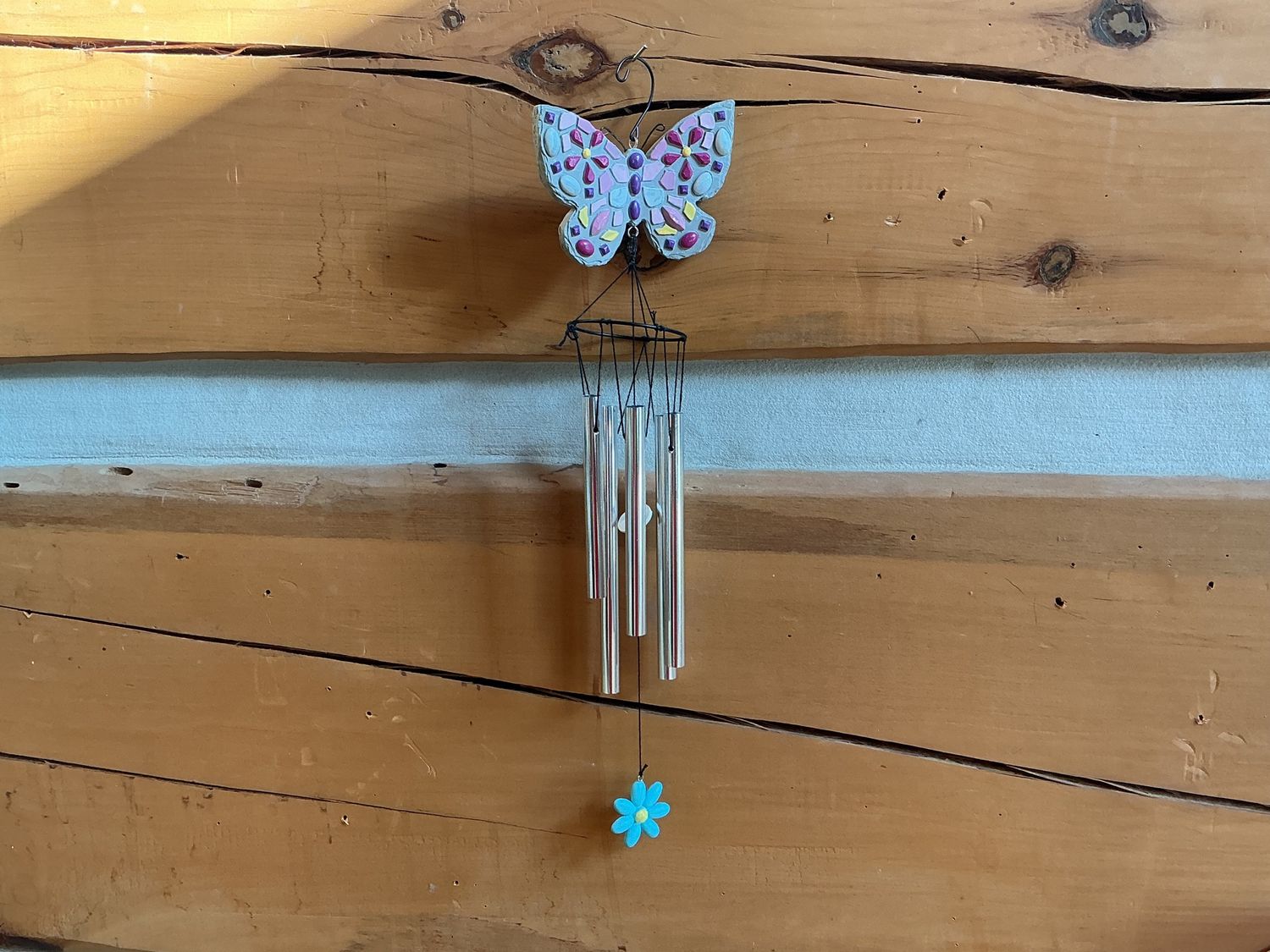 Mosaic Butterfly Wind Chime