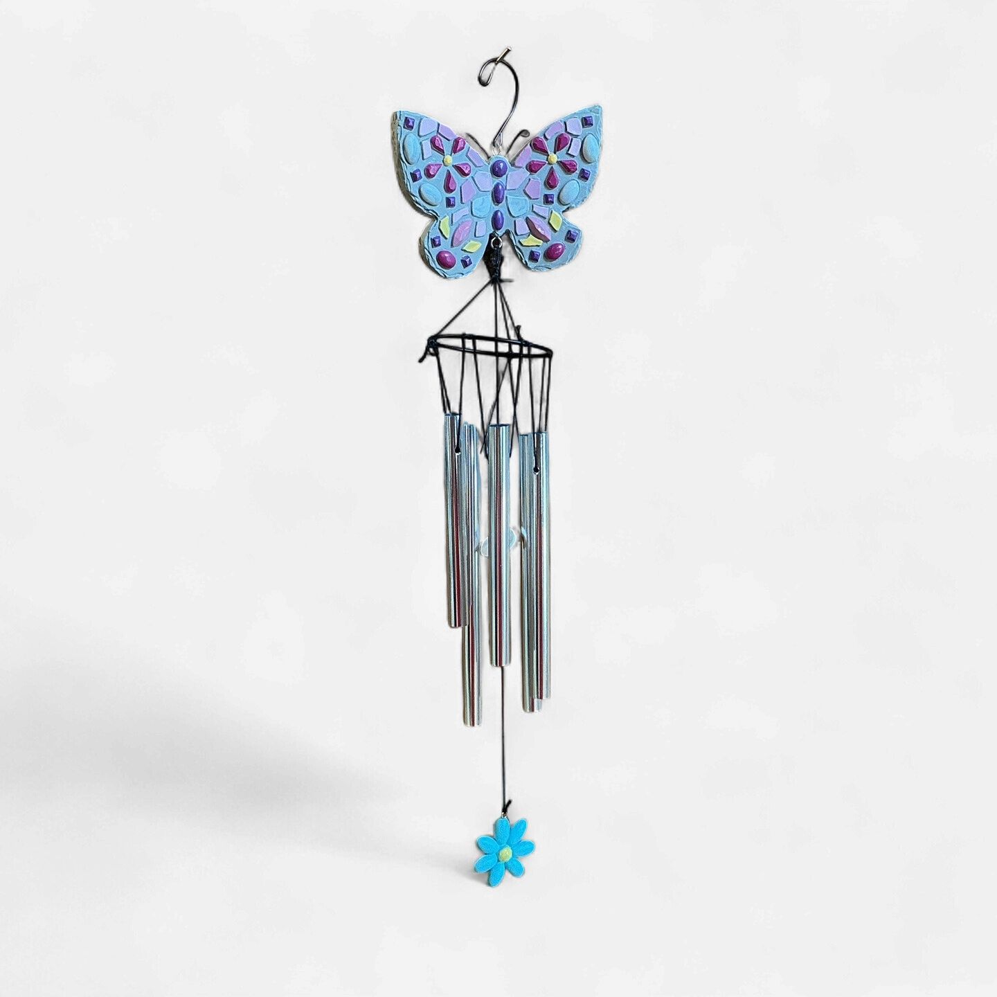 Mosaic Butterfly Wind Chime