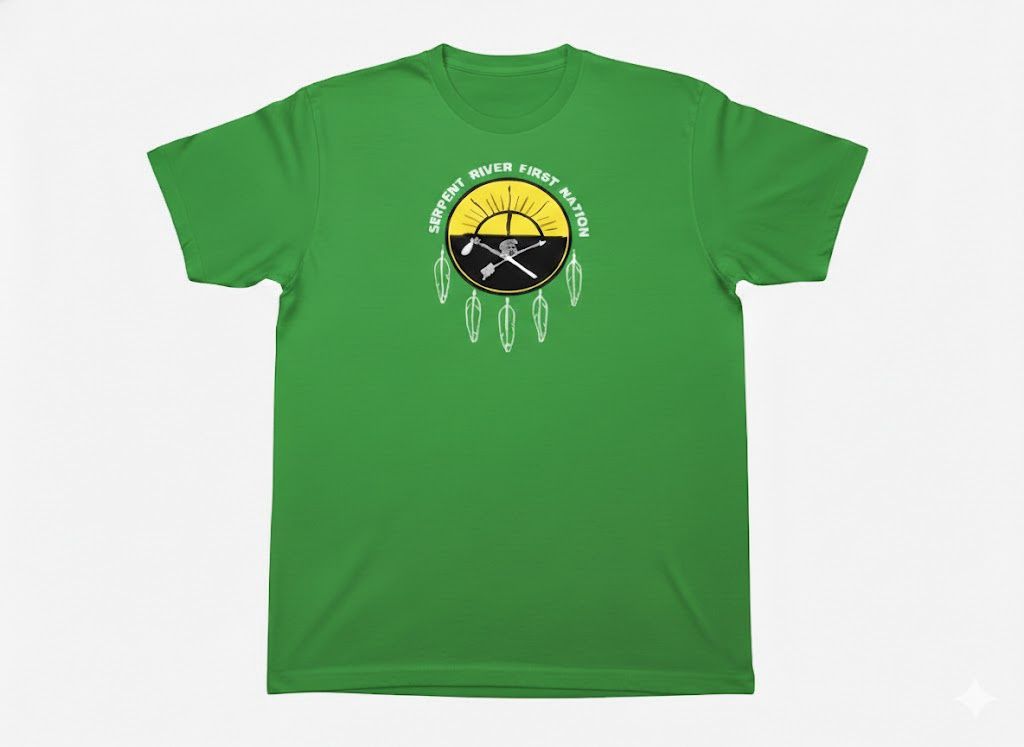 Serpent River First Nation Tee, Color: Lime  Green, Sizes: Small