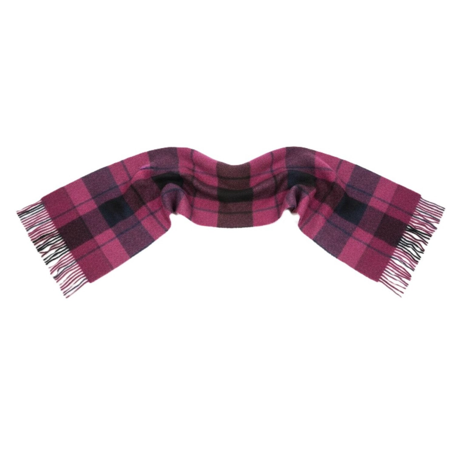Burgundy Plaid Shawl