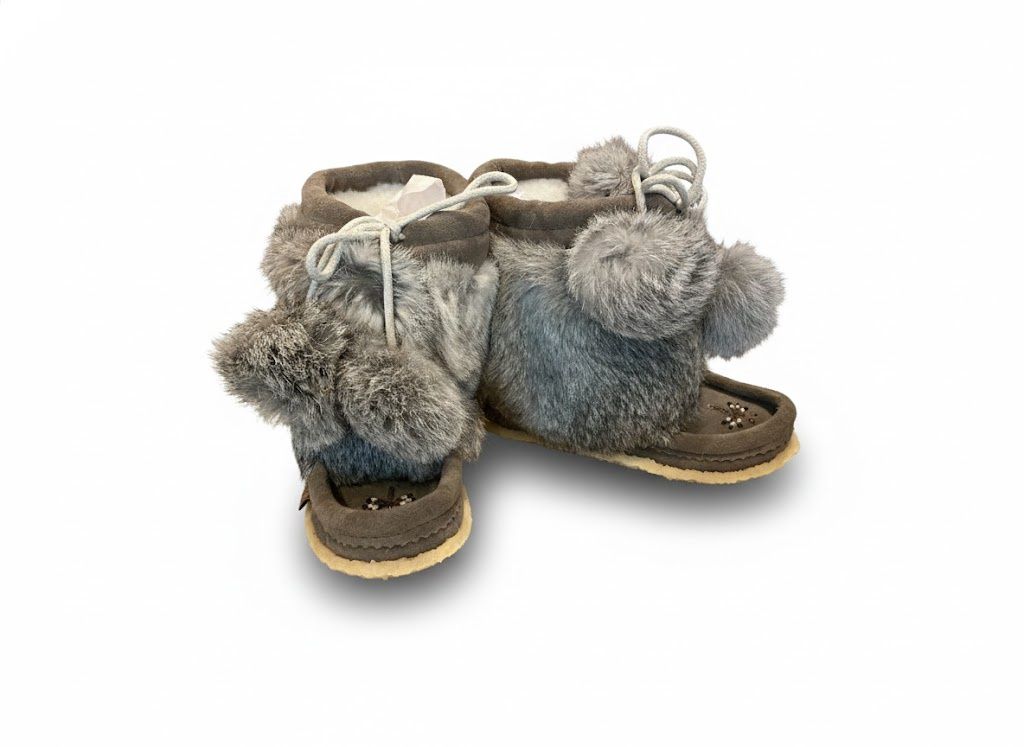 Laurentian Chief Imperial Ankle Moccasin- Youth, Color: Grey, Size: Large
