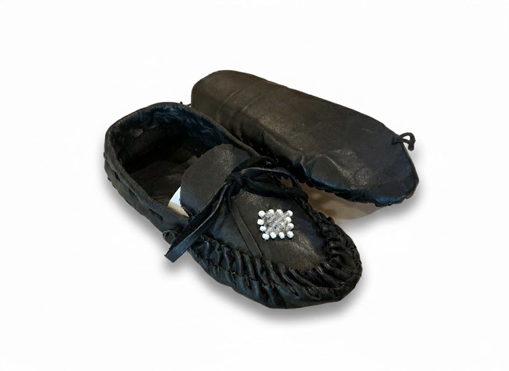 Handmade Cow Hide Beaded Moccasins