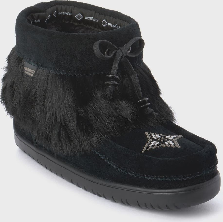 Manitobah Beaded Ankle Boot Moccasin, Size: 7