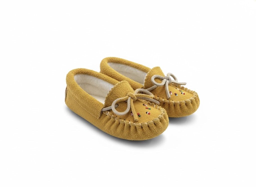 Bastien 402 Fleece lined Beaded Moccasin - Child