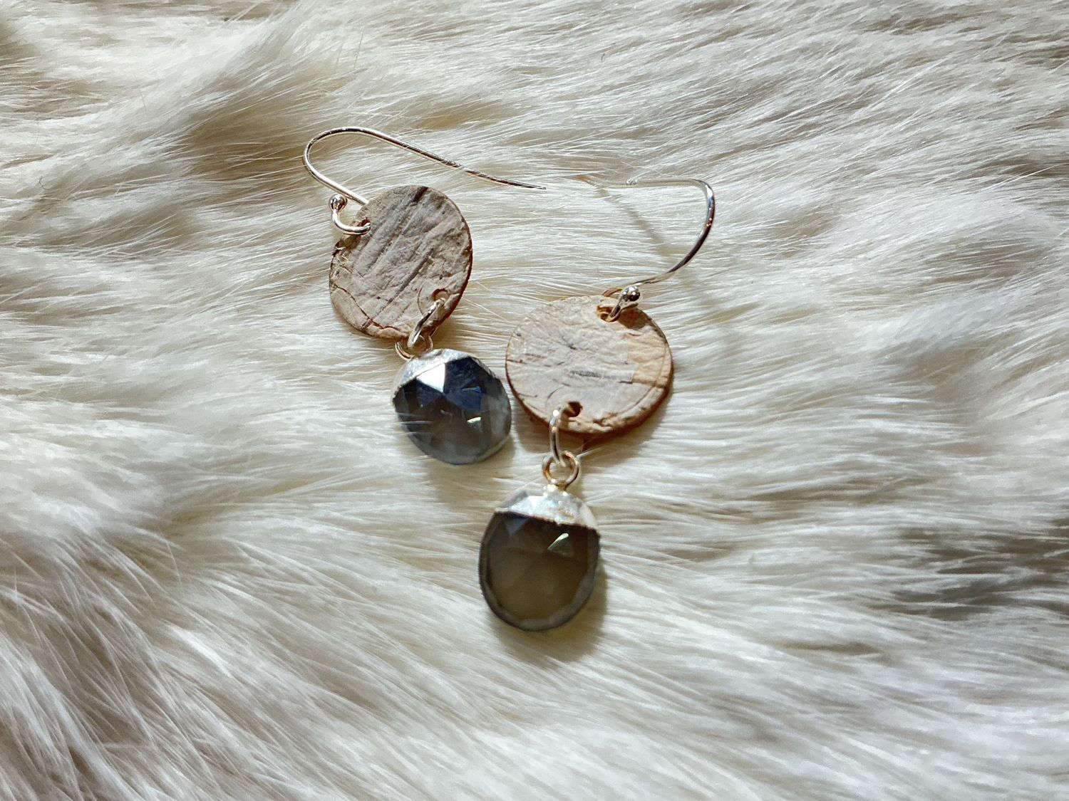 Steorra Birch Bark Dangle Earrings